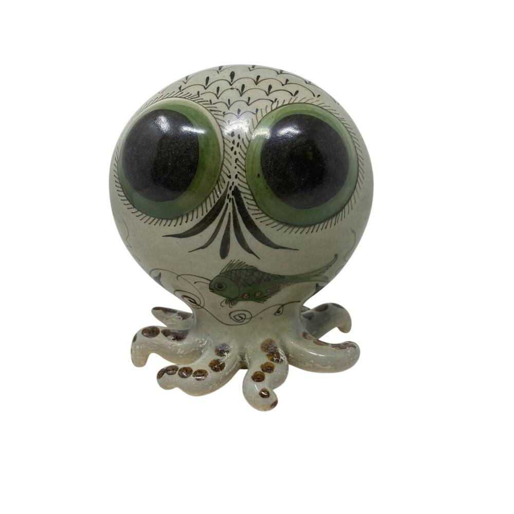 1970s Ken Edwards El Palomar Tonala Mexico Octopus Pottery 7”H, Used